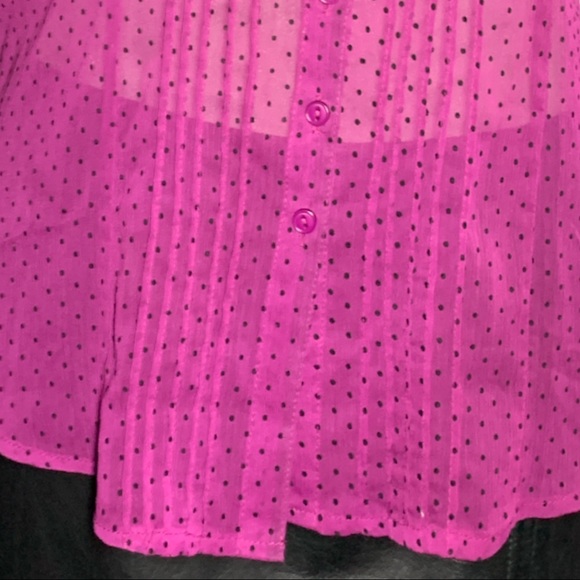 Jessica Purples & Black Polkadot Semi Transparent Short S Size M - Picture 7 of 12